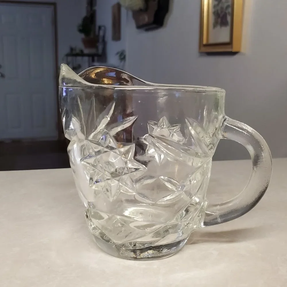 Anchor Hocking Early American Prescut Glass EAPC Clear Creamer